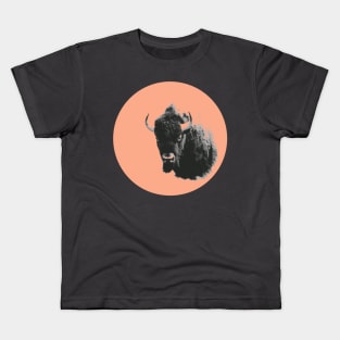 American Bison Spirit Animal Rose Gold Kids T-Shirt